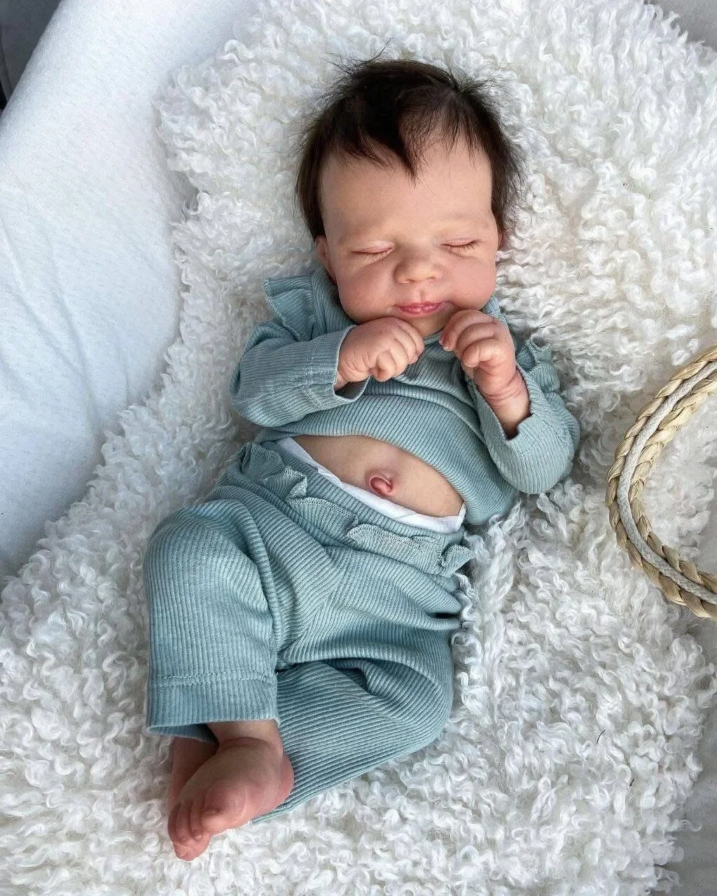 

NPK 48CM Pascale Newborn Baby Reborn Doll Realistic Full Body Soft Touch Collectible with 3D Skin And Hand-Painted Veins