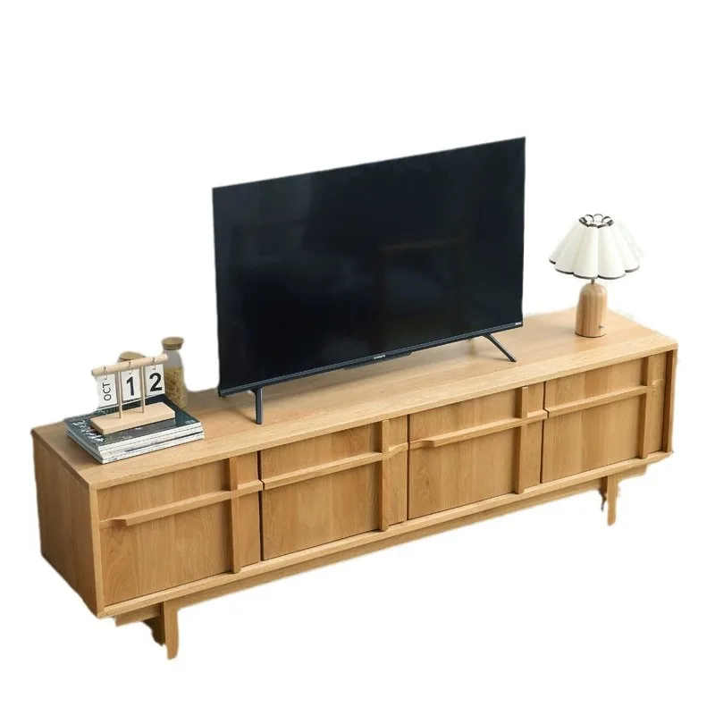 

Nordic simple solid wood, small apartment log style, household storage cabinet