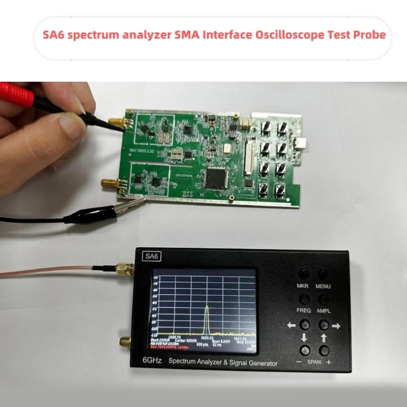 Máy phân tích quang phổ Giao diện SMA Đầu dò dao động kế Chì kiểm tra Cáp dây Bút Máy phân tích quang phổ mạch điện tử