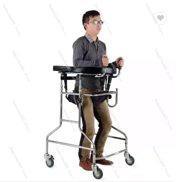 High Quality Hot Sale Adult Walker Aid Hemiplegia Walker Standing Frame with Wheels