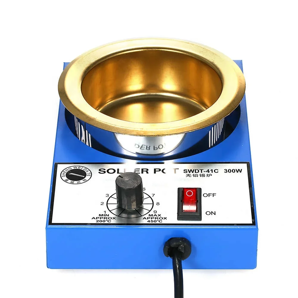 220V Soldering Pot Tin Melting Furnace Thermoregulation Soldering Desoldering Bath 200~450 Centigrade Heating Equipment