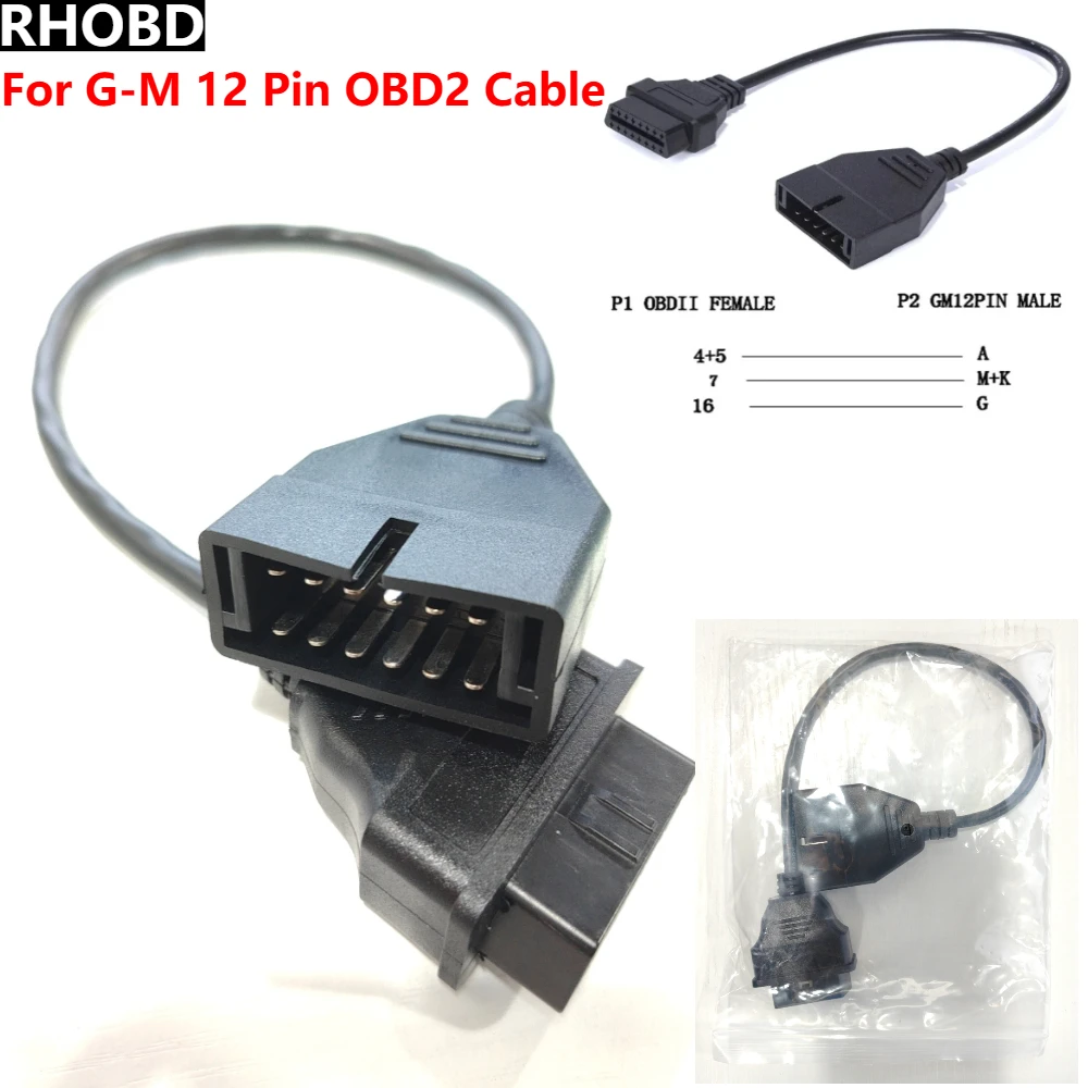 

НОВЫЙ для G-M 12-контактный OBDII OBD2 автоматический диагностический разъем-адаптер кабель 12-контактный на 16-контактный кабель для gm транспортных средств кабели автосканера