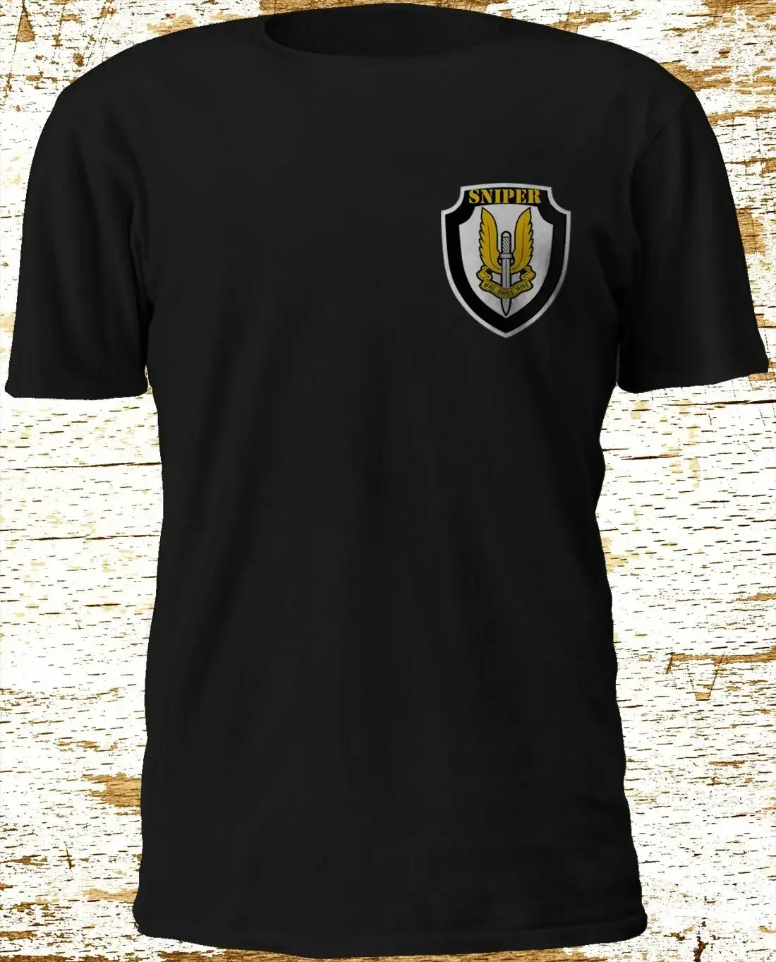 New Sas Sniper Special Air Service British Army Black T Shirt  2 Sides 2019 Unisex Tees
