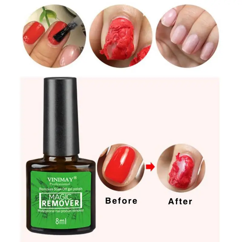 Soak Off Gel Polish Remover Nail Glue Remover For Glue On Nails Professional Remove Gel Nail Polish Within 3-5 Minutes Quick