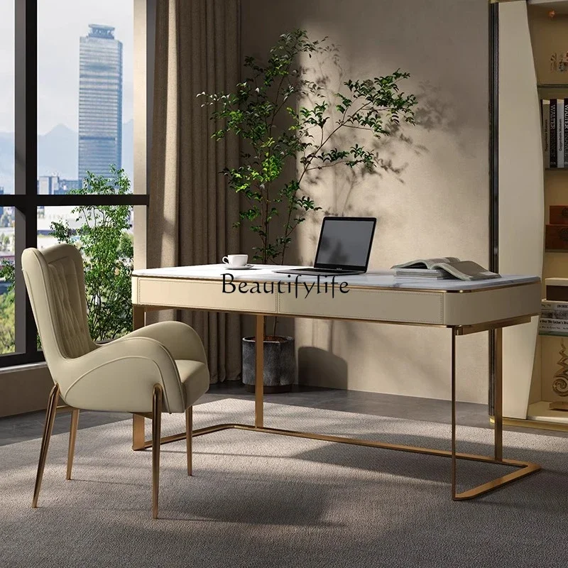 

ls 42Light luxury study home high-end fashion simple writing desk desk