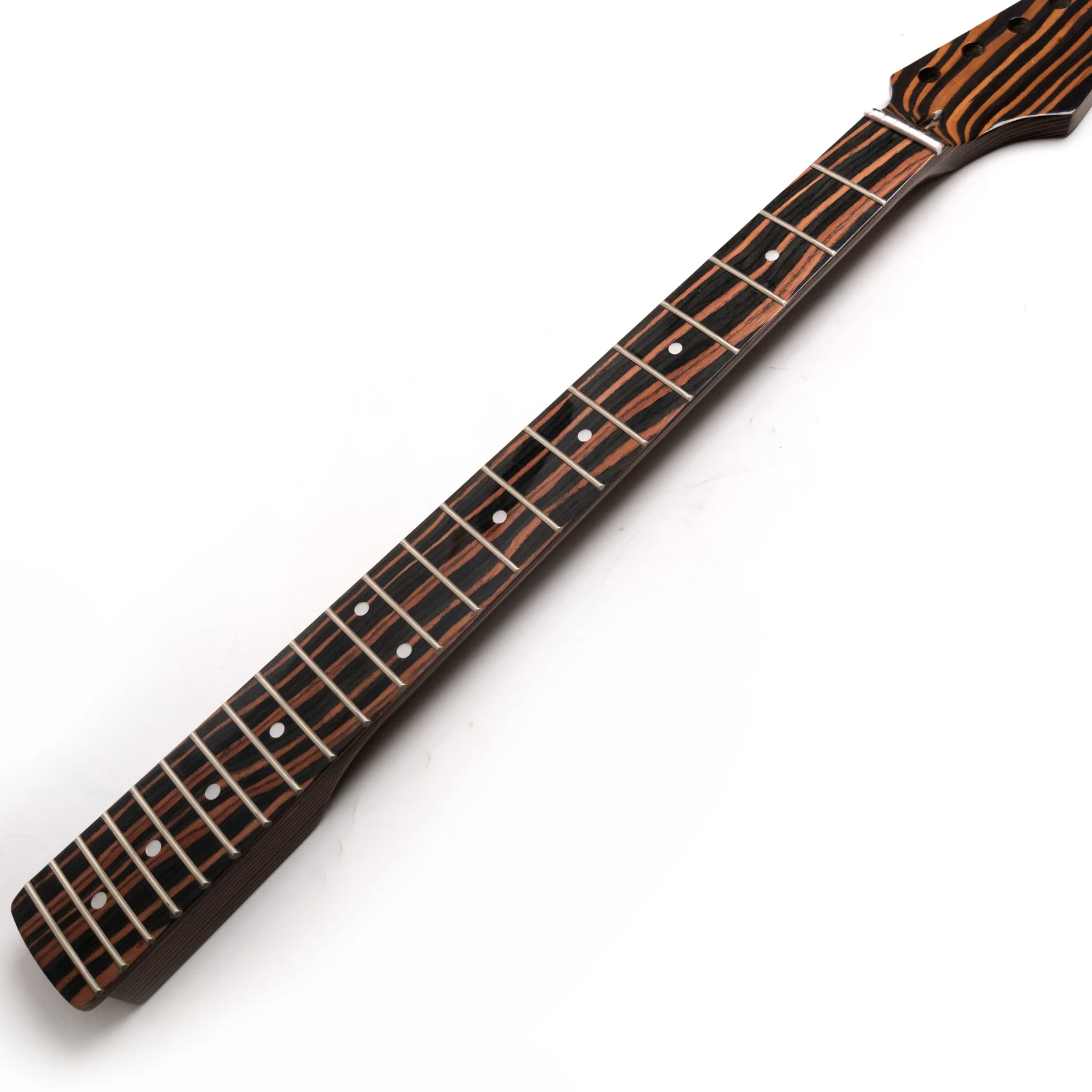 Premium Zebrawood Electric Guitar Neck 22 Medium Jumbo Frets 25.5