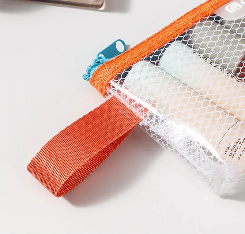 

Transparent Nylon Mesh Sand Storage Bag Coin Purse Mini Storage Bag Card Headphone Case Lipstick And Makeup Bag For Travel