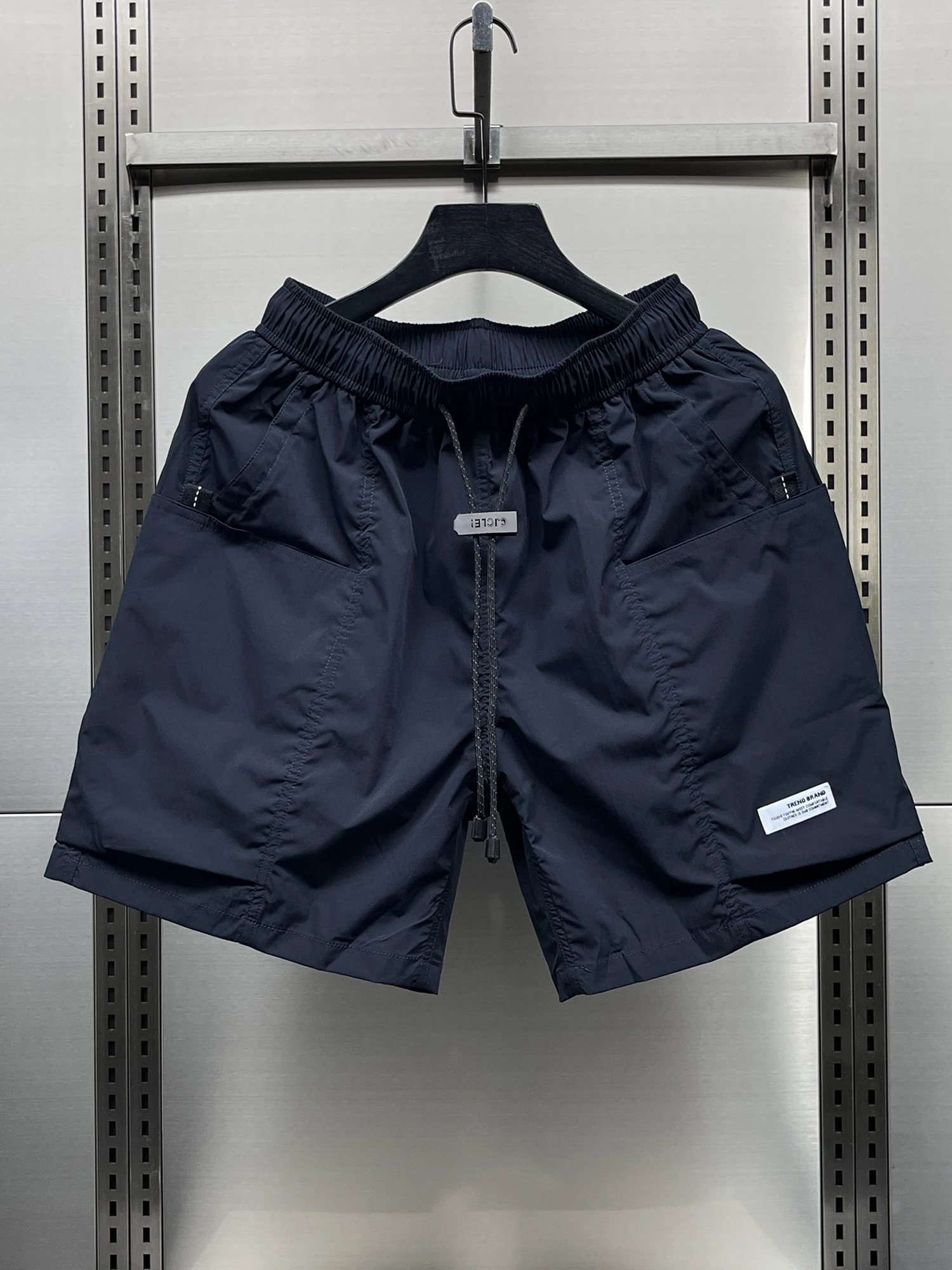 

Men's Summer New Ice Silk Qui Dry Workwear orts Loose Five-Point Street Sle Thin Beach Pants Straight Leg mid Waist