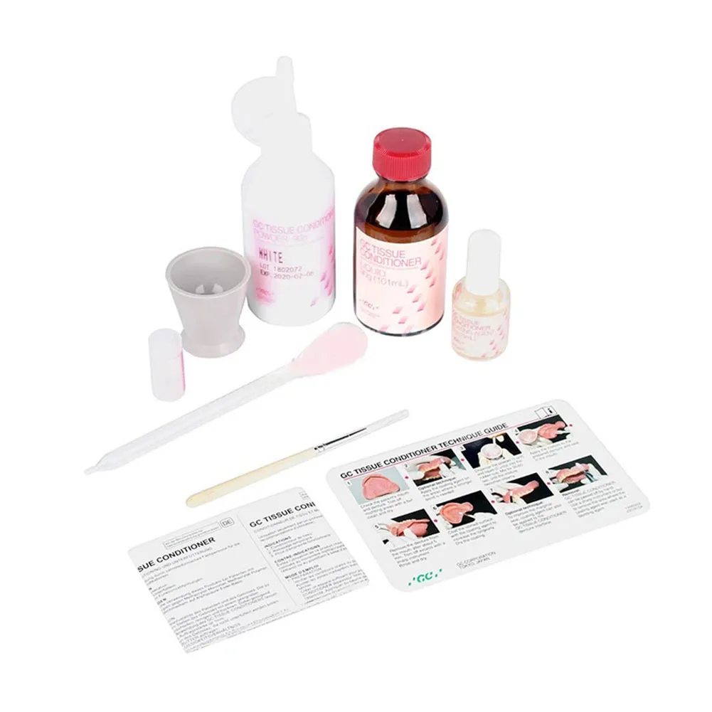 FUJI GC Denture Reline Material Dental Restoration Pattern Resin Acrylic Powder Self Cure Soft Liner GC Tissue Conditioner Agent