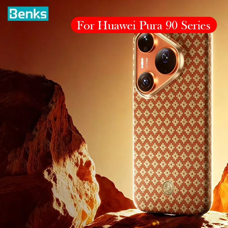Чехол Benks из углеродного волокна для Huawei Pura 90 Pro Max, кевларовая задняя крышка для HUAWEI PURA 90 PRO MAX