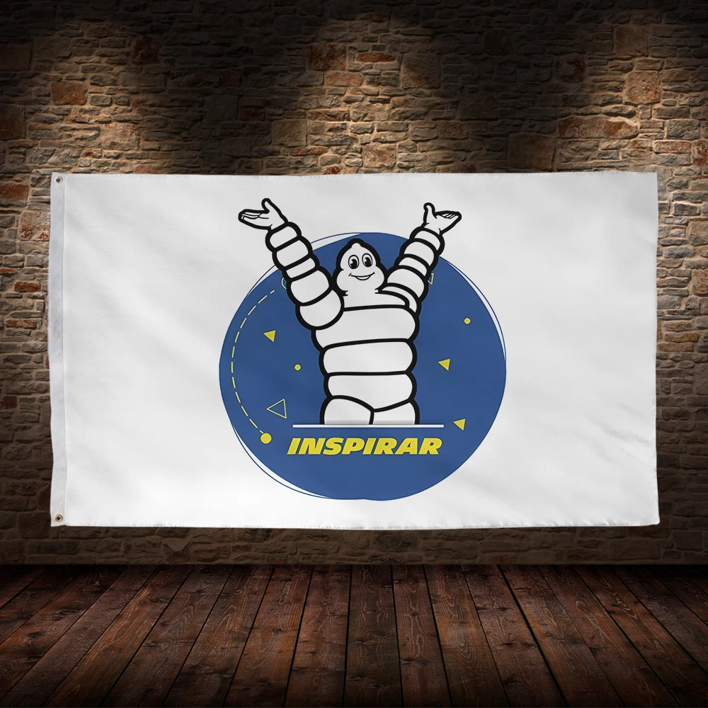 3x5 Ft M-Michelins  Racing  Flag Polyester Printed Cars Flags for Room Garage Decor