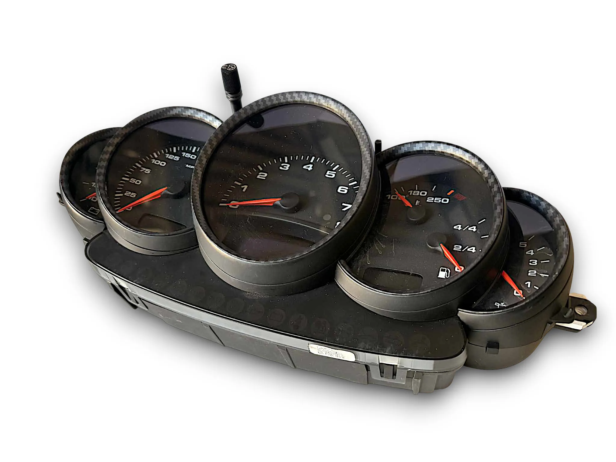 

1 Set Matt Carbon Fiber Style Dashboard Dial Gauge Rings Bezel Trim for Porsche 911 996 S Turbo Targa