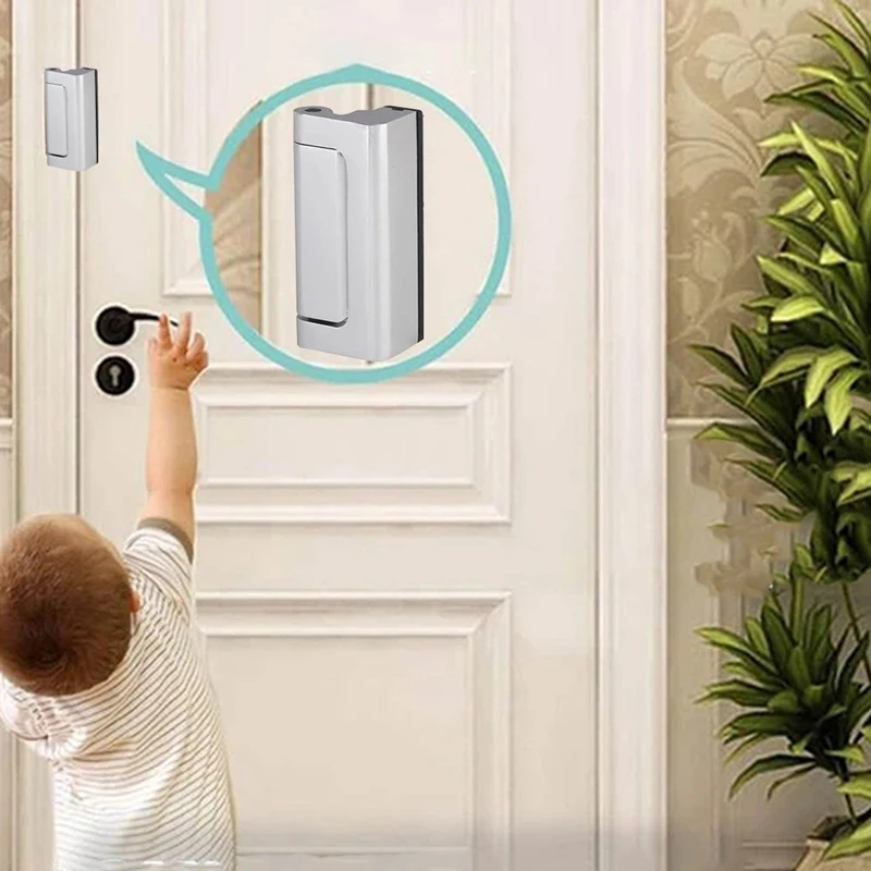 Security Door Reinforcement Lock Child Proof Door Lock Latch For Front Door, , Apartment, Bedroom, Garage