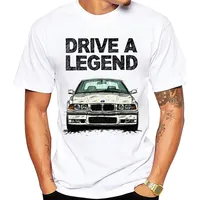 Drive A Legend E36 M3 Compact 90's T-Shirt Summer Men Short Sleeve Harajuku BM Car Design Boy Casual Tops Hip Hop White Tees