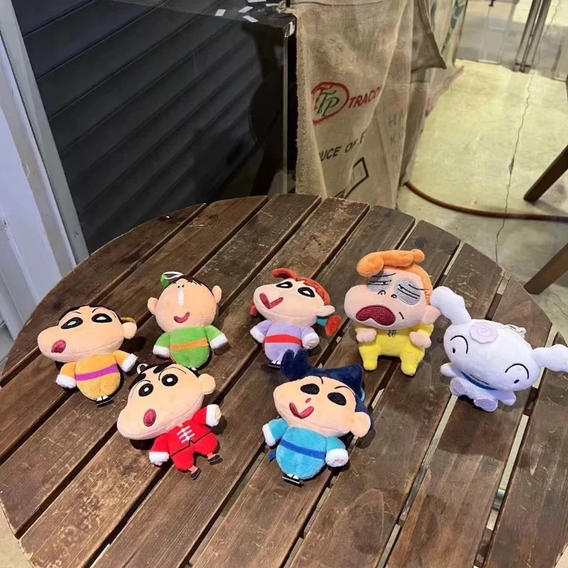 Porte-clés mignon Kung Fu Crayon Shin-Chan, pendentif créatif, doux au toucher, jouet en peluche, décoration de sac d'école, cadeau de Festival pour étudiant