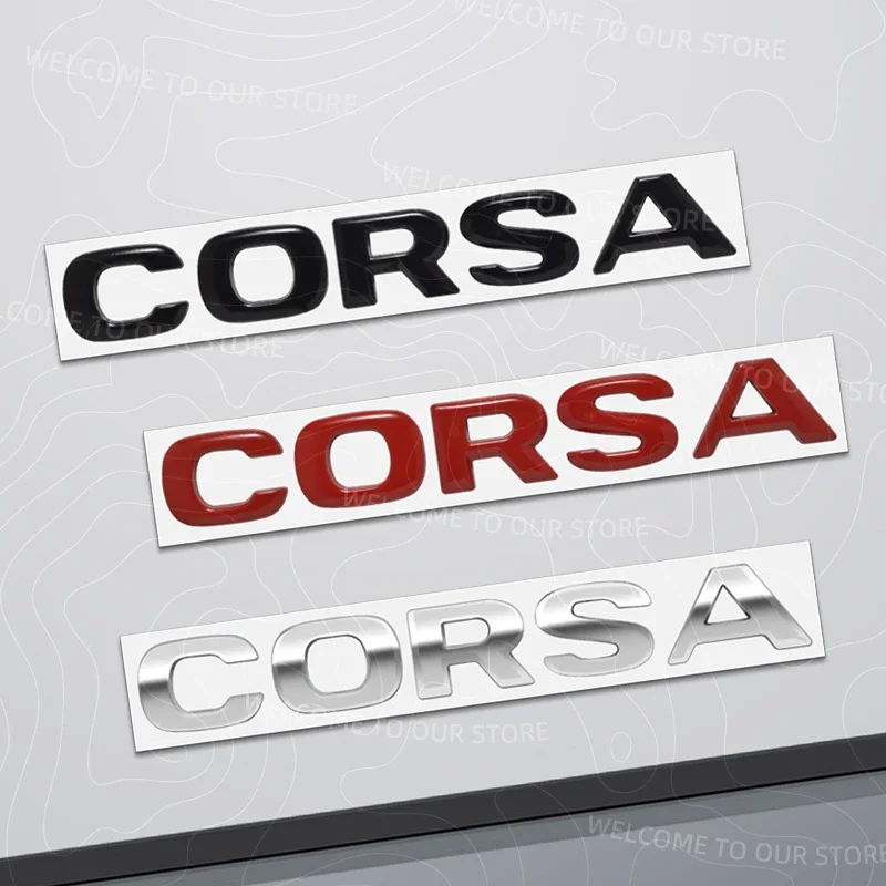QA Zinc Alloy For OPEL Corsa Letter Logo OPC Line GTC Vauxhall Car Trunk 3D Metal Emblem Rear Body Badge Sticker Accessories
