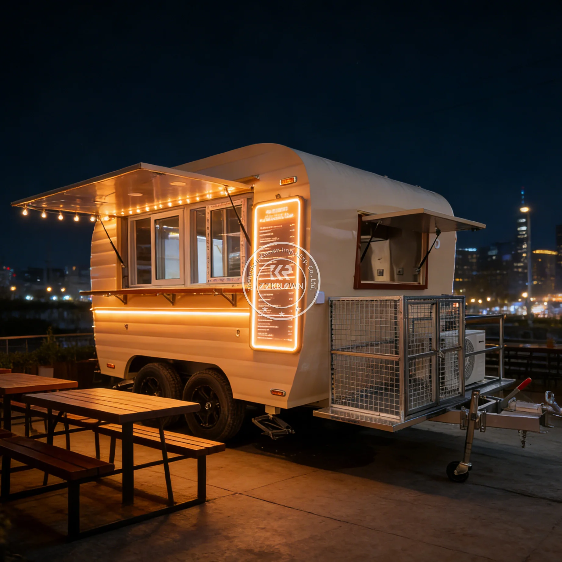 Custom Coffee Beverage Ice Cream Trailer Street Food Catering Truck Mobile Food Trailer  For Commercial Use