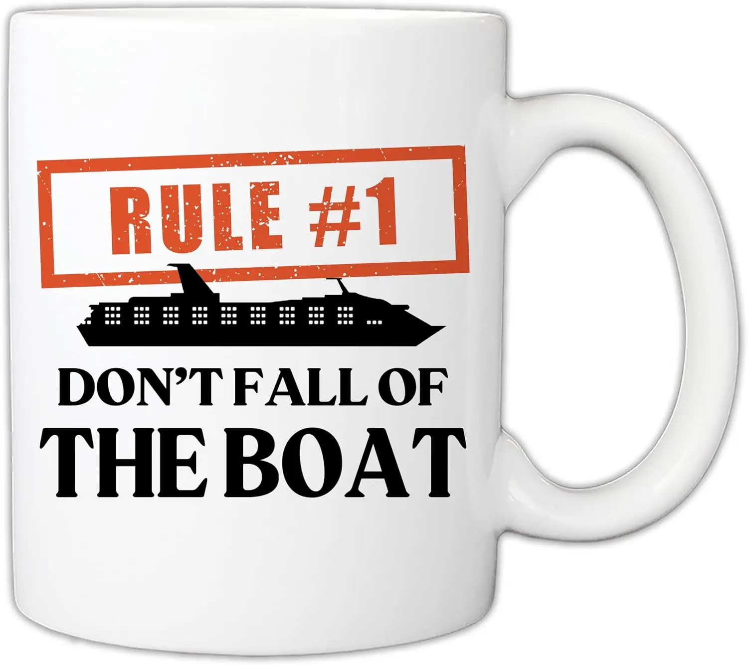 

Подарок для любителей круиза-Правило № 1 не спадает с лодки семейный круиз 11 унций кружка