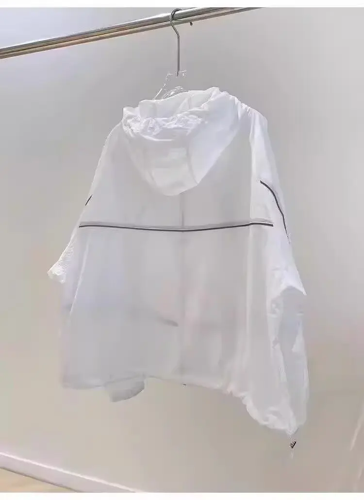 Kühlendes Sonnenschutz-Shirt für Damen – Neues, locker sitzendes, vielseitiges, atmungsaktives, dünnes Sonnenschutzkleidungsstück mit Kapuze für den Sommer – Detail 9