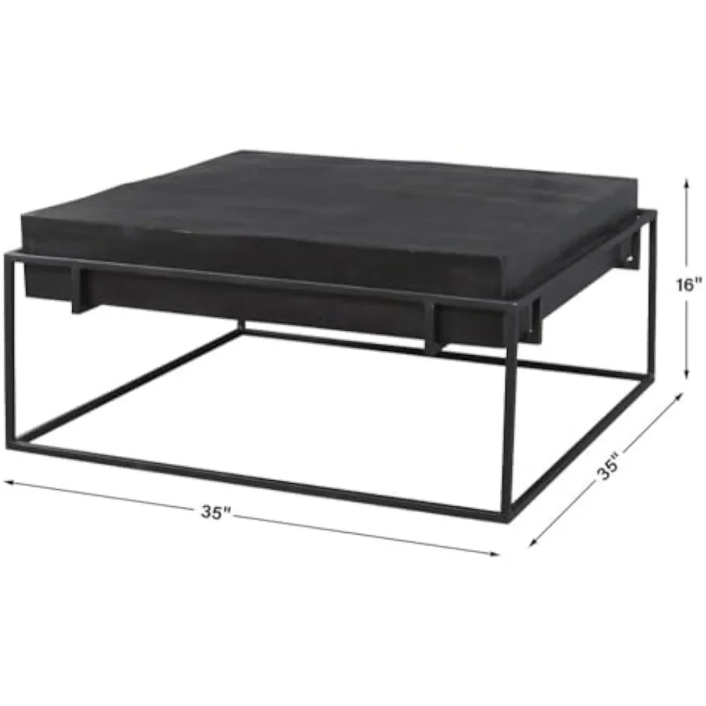 35 Inch Coffee Table, Decorative Contemporary Transitional Coffees Tables and Display, Coffee Table for the Living Room