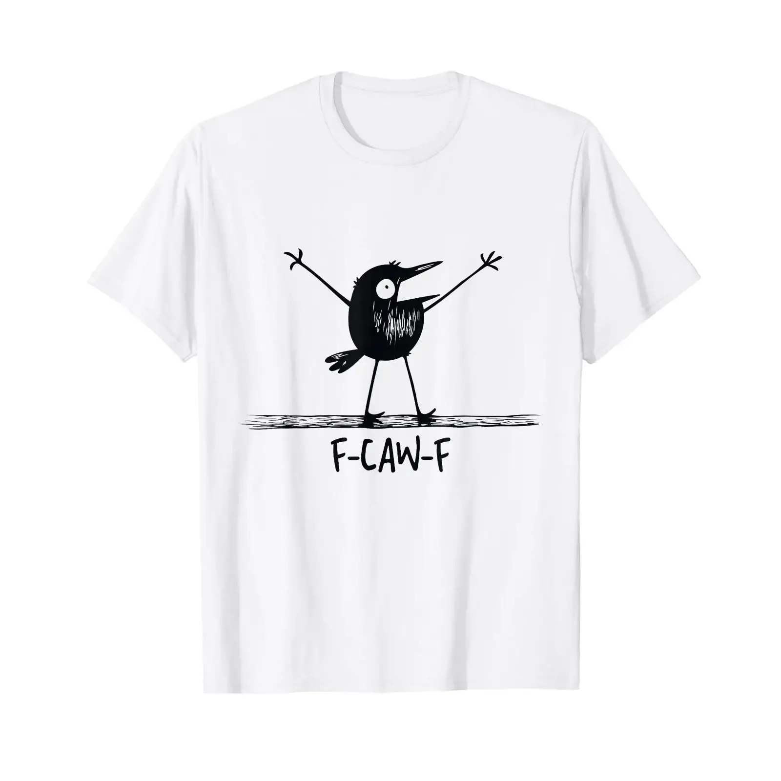 Sponsored Ad Funny Bird F Caw Humour T Shirt vintage Washed graphic Breathable designer clothes Top For Everyday Wear