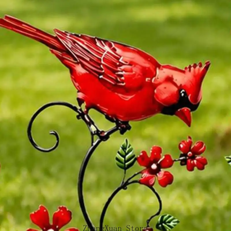 Vogelpfähle, 4-teiliges Set für Rasenpräsentation Freien und Vorgarten, Hinterhof, 3 x – Detail 4