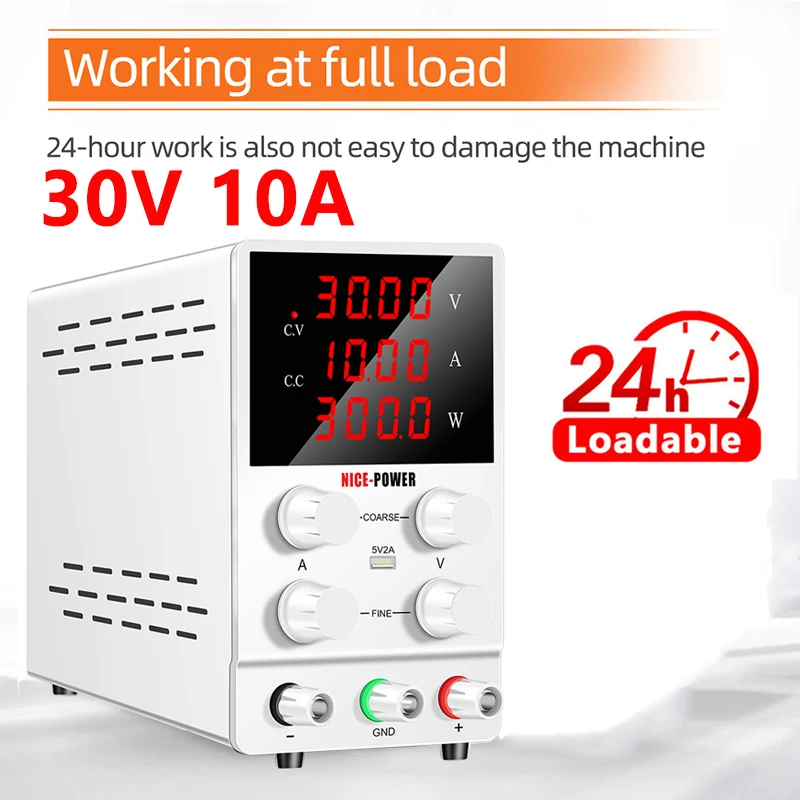 30V 10A DC Voeding Verstelbare Digitale Display Laboratorium Voeding Spanningsregelaar 60V 120V Onderhoud Snelle verzending