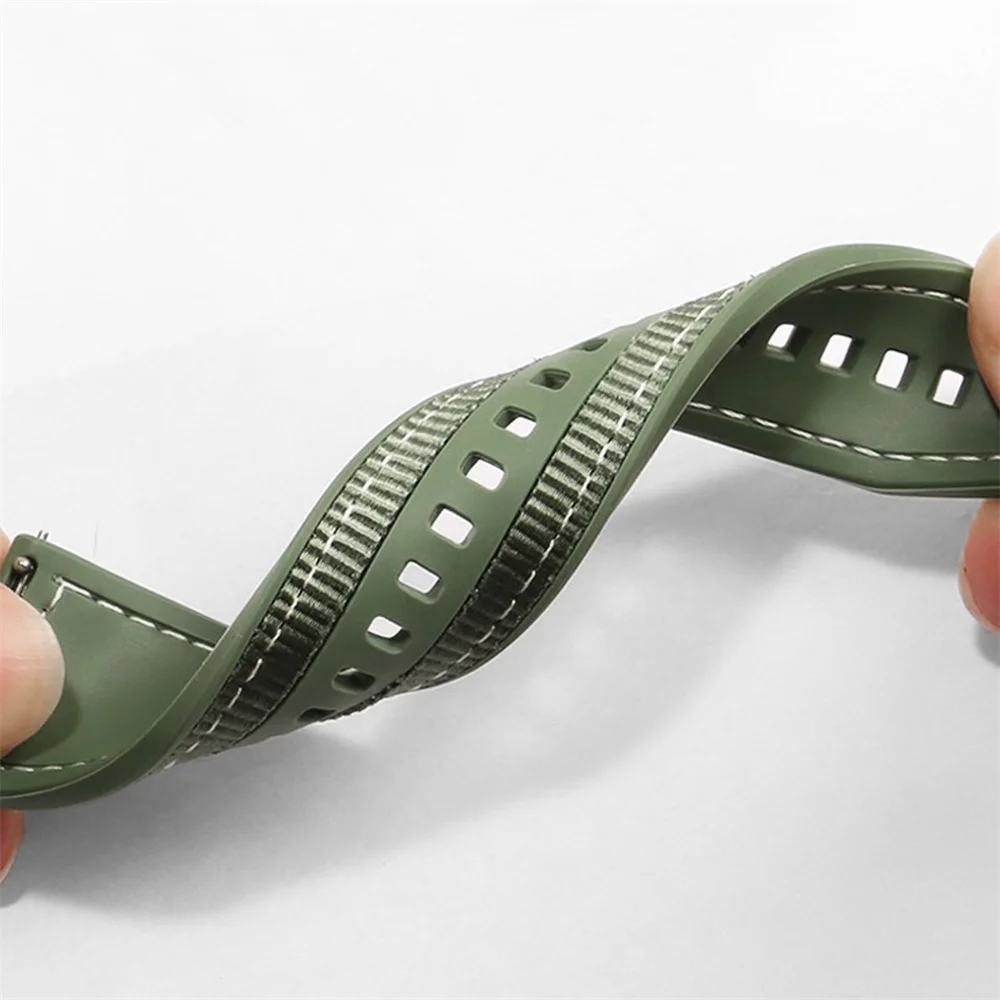 BEHUA 22mm Silicone+Woven Strap for Huawei GT 4 3 2 46mm 2e & Watch 4/3 Pro GT Runner Watchband Bracelet Sport Wristband Correa