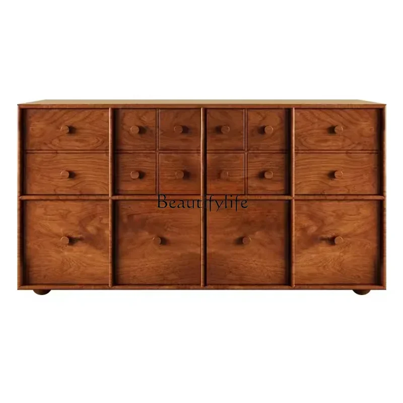 

ls 04 Medieval solid wood dining side cabinet retro wabi-sabi wind locker