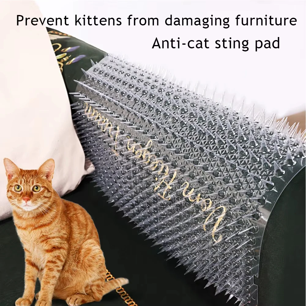 With Prickle Strips Spikes Straps Keep Cat Dog Away Digging Climbing Pet Supply  Pad Anti-Cat Dog Mat Protect Plant