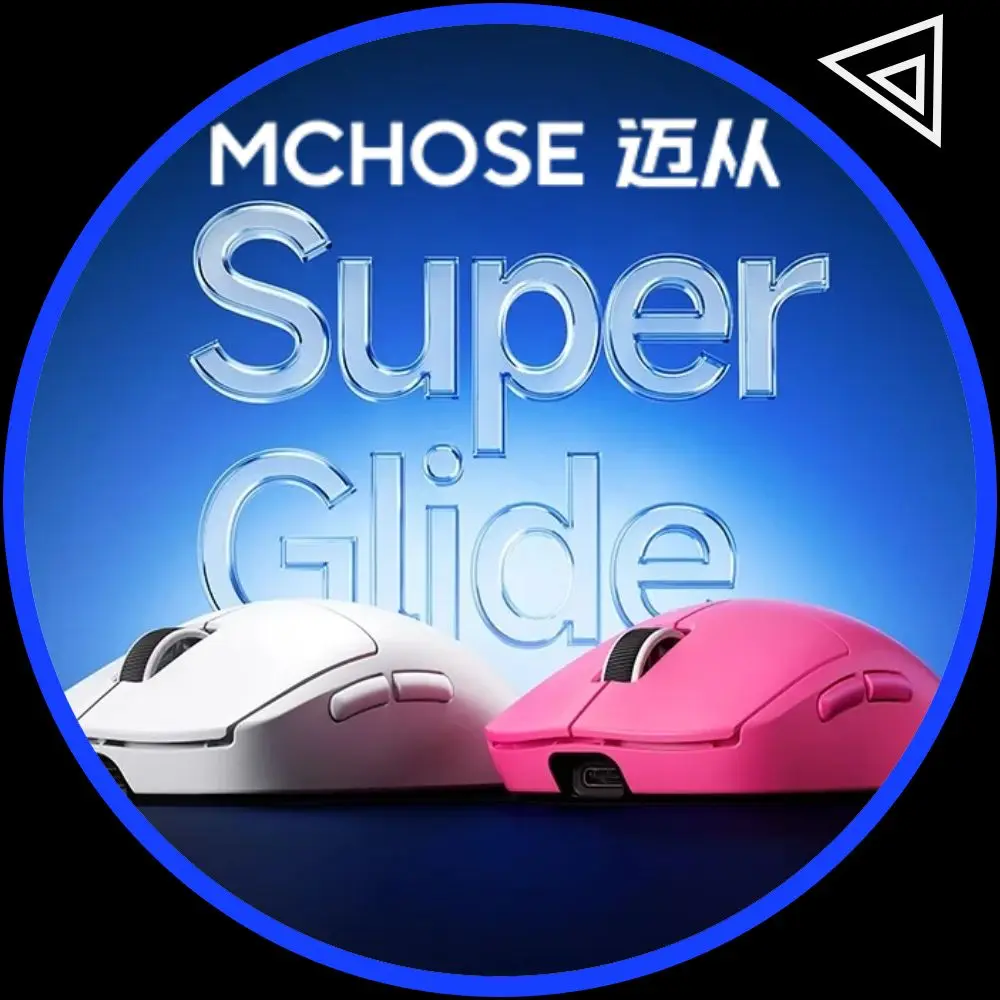 

Беспроводная мышь MCHOSE A5 V3, легкая игровая мышь, двойная скорость опрокидывания 8000 Гц, датчик PAW3395, киберспортивная мышь, TTC, энкодер с золотым колесом