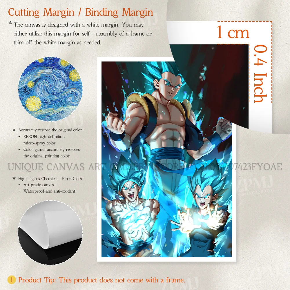 Dragon Ball Leinwand Bilder Majin Vegeta Figuren Home Decor Gemälde Wand Kunstdrucke Hot Blooded Anime Poster Für Wohnzimmer – Detail 4