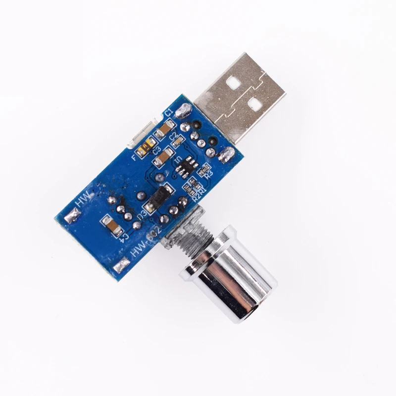 Regolatore di tensione USB 5V regolatore di velocità continuo della ventola con interruttore DC 4-12V a 2.5-8V 5W Controller di alimentazione