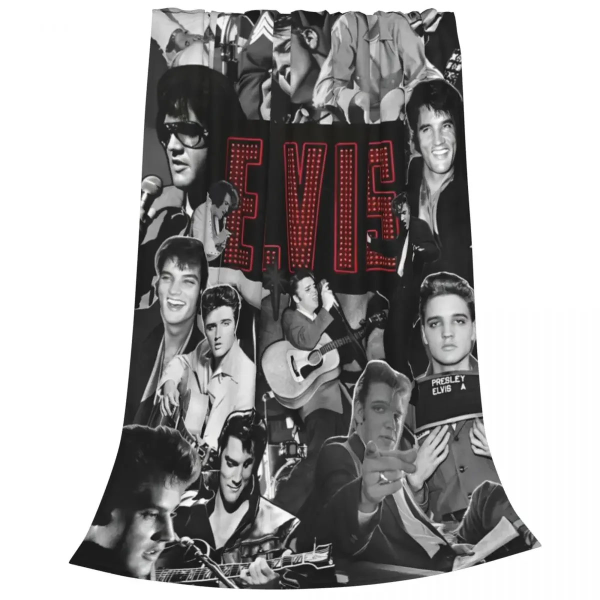 E-Elvis Presley Blankets Fleece Print Multi-function Warm Throw Blanket for Bed Couch Bedding Throws