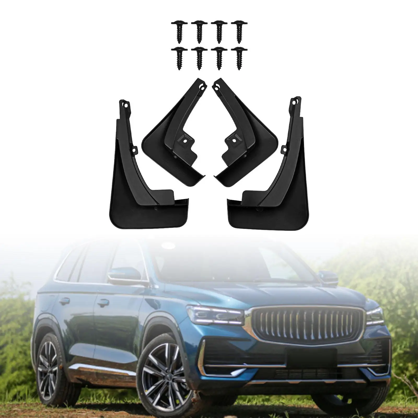 4Pcs Car Mud Flaps Mudguard with Screws Mud Guards Mudflaps for Monjaro Automotive Easily to Install Auto Accessories