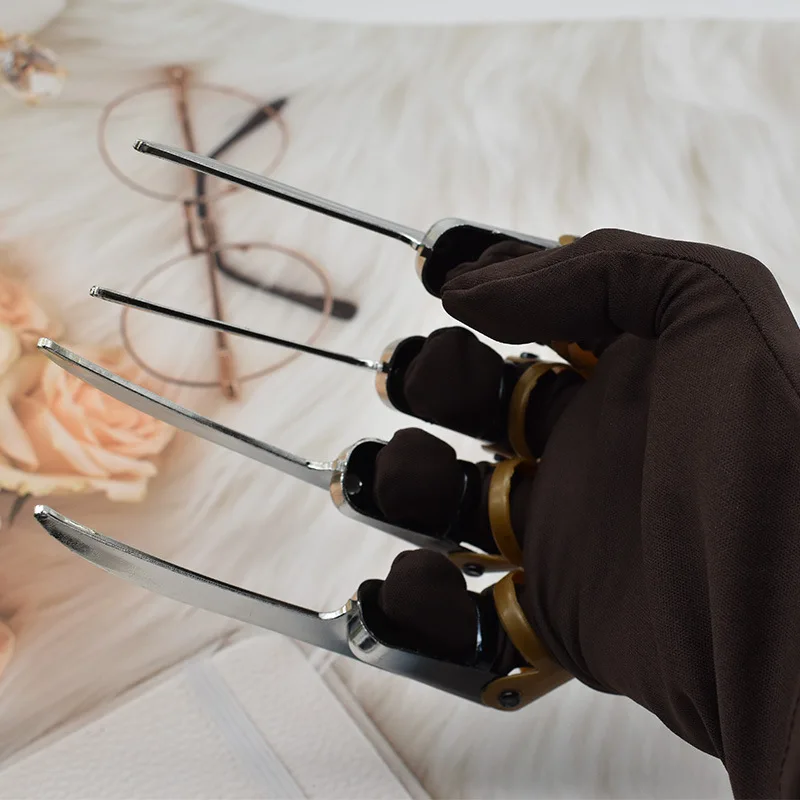 ถุงมือวูล์ฟเวอรีนฮาโลวีน ถุงมือมือปีศาจ ถุงมือแต่งหน้า บอล ผ้าคลุมมือผู้ชาย อุปกรณ์ประกอบการแสดง