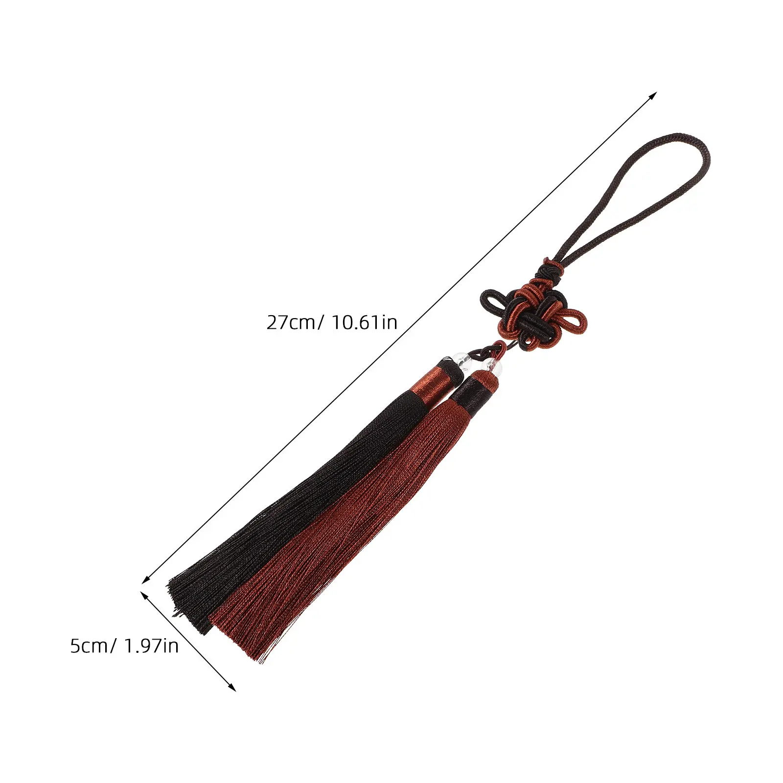 2Pcs Kung Fu Sword Tassel Silk Jian Knot Cord Ear Hook Ribbon Attachment Tai Practice Wushu Performance Martial Arts