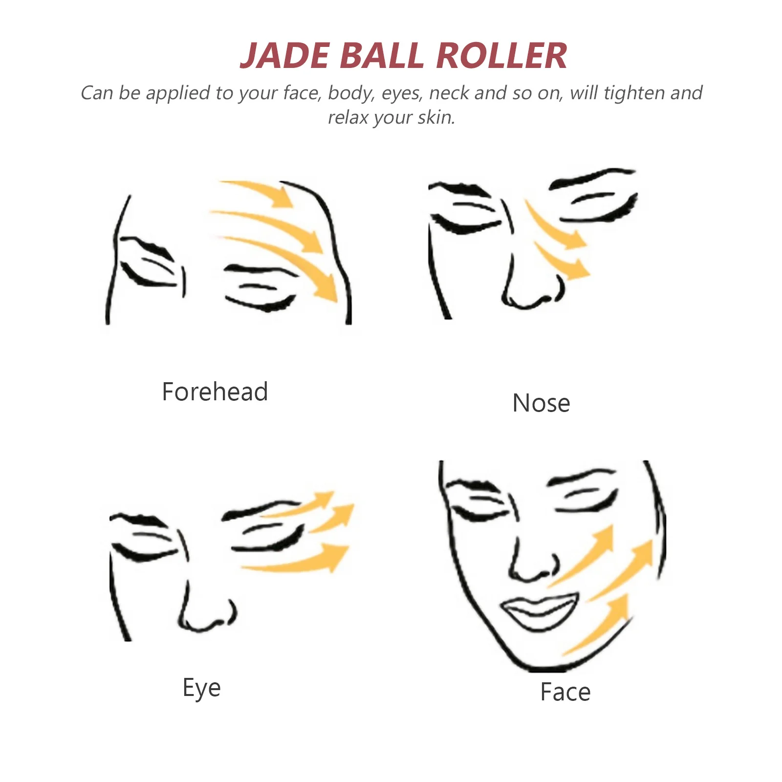ลูกกลิ้งหยกนวดหน้า 1 ชุด เครื่องนวดหน้า ลดรอยคล้ำ กระชับผิวหน้า คอ และลำตัว ช่วยเพิ่มการไหลเวียนโลหิต