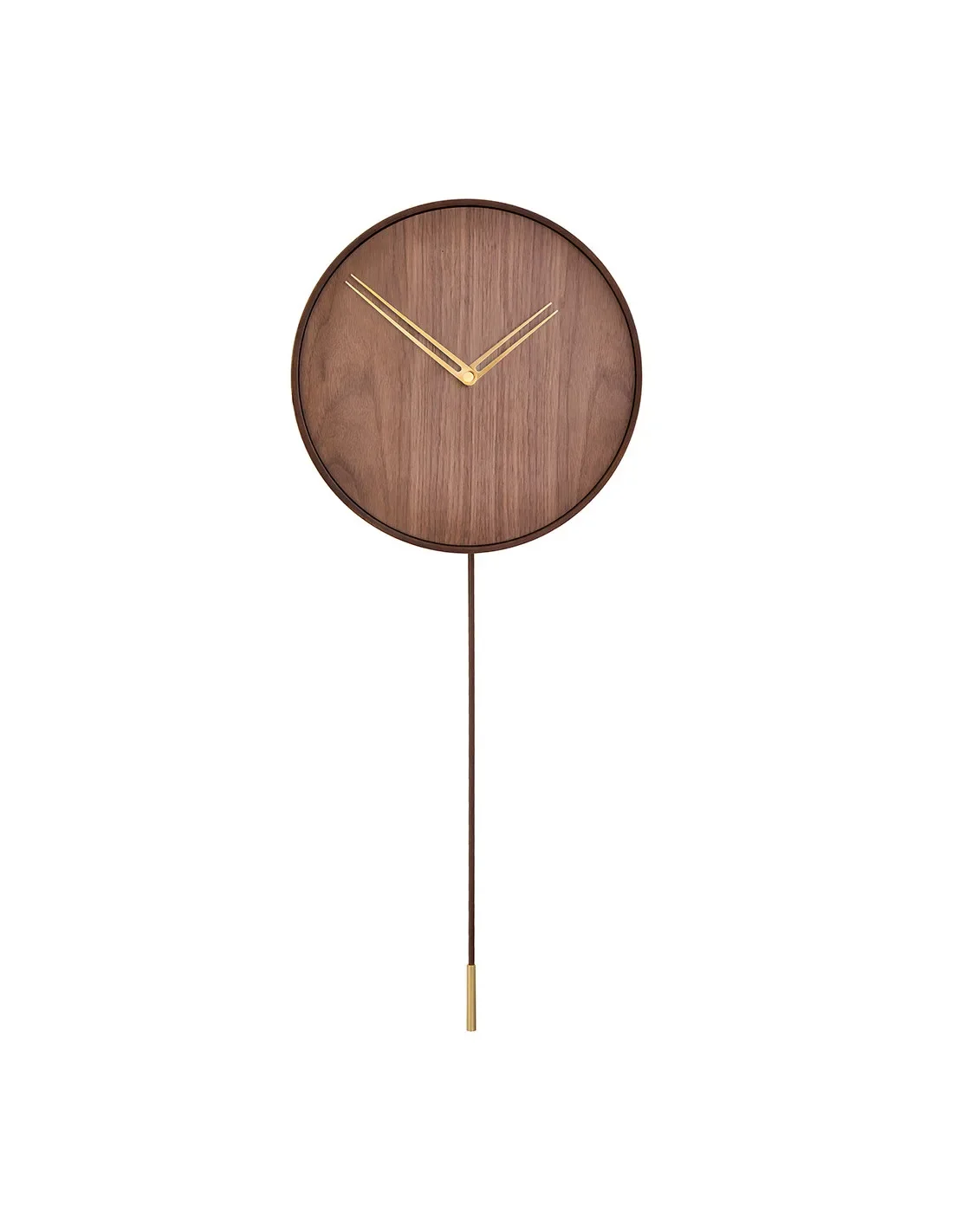 /Black Walnut Wood Wall Clock Modern Creative Nordic Spain Style Wall Clocks Pendulum Clock Silent Living Room Home Decor Gift