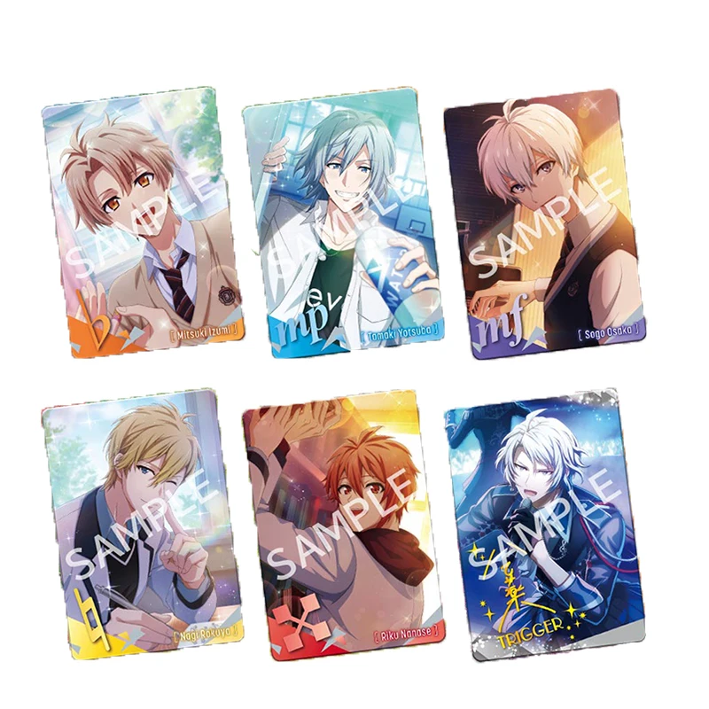 Personaggio anime Bandai originale IDOLiSH7 Biglietto da collezione in metallo 22 Giocattoli raccolti per hobby Regali di compleanno per ragazza