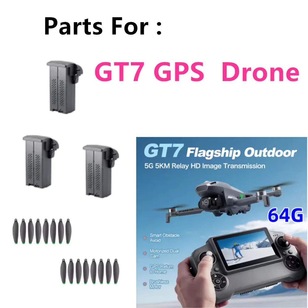 7.4v 2000mAh Parts Battery Use For GT7 GPS Drone Battery GT7 RC Drone Parts Propeller Blade