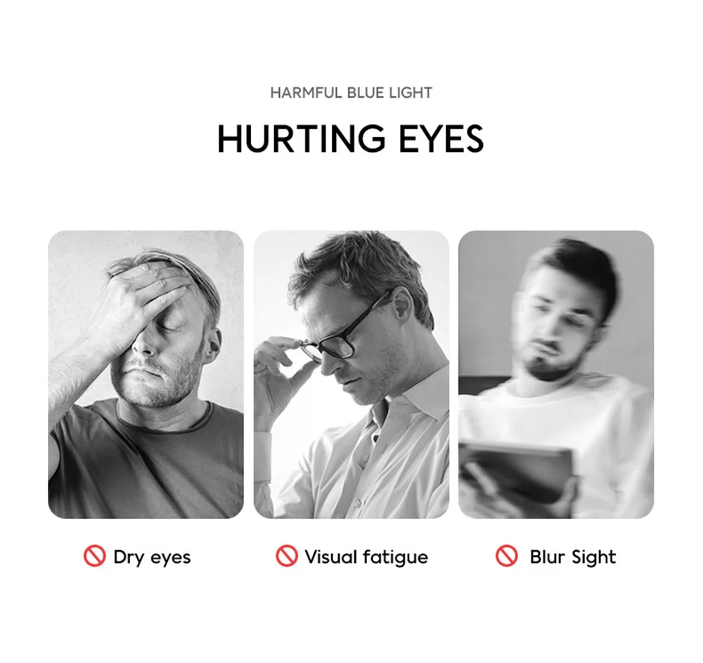 VIVIBEE Klassische Halbrandlose Anti-Blaulicht-Brille für Herren, quadratisch, Ray-Filter, Computer-UV400-Brille für Damen – Detail 6