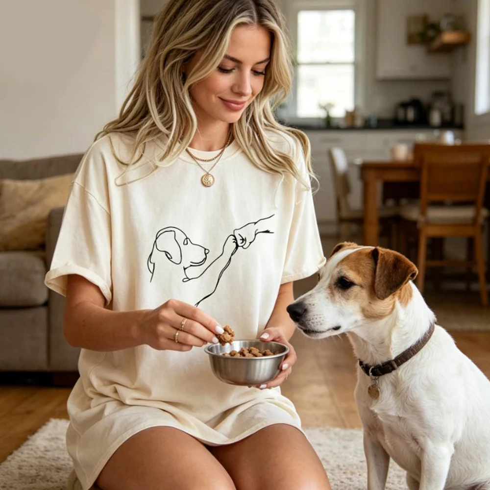 Paw Friend Shirt Friendship Fist T Shirt Animal Lover Tee Dog Lover Casual Short Sleeve For Dog Owner Gift For Pet Lovers