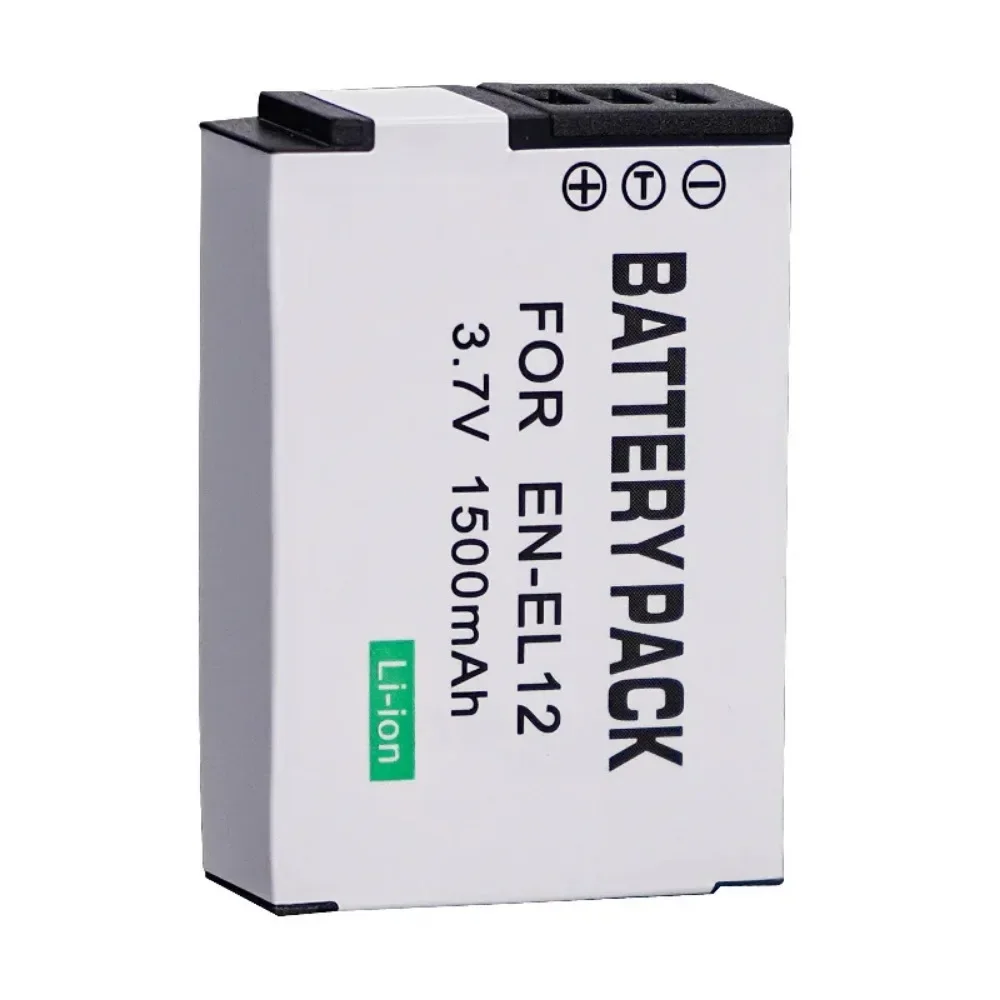 EN-EL12 3.7V 1500mAh ENEL12 Camera Battery Suitable for Nikon P300 P330 P340 S9100 S8200 S9500 S630 S640 S1000pj Coolpix A900