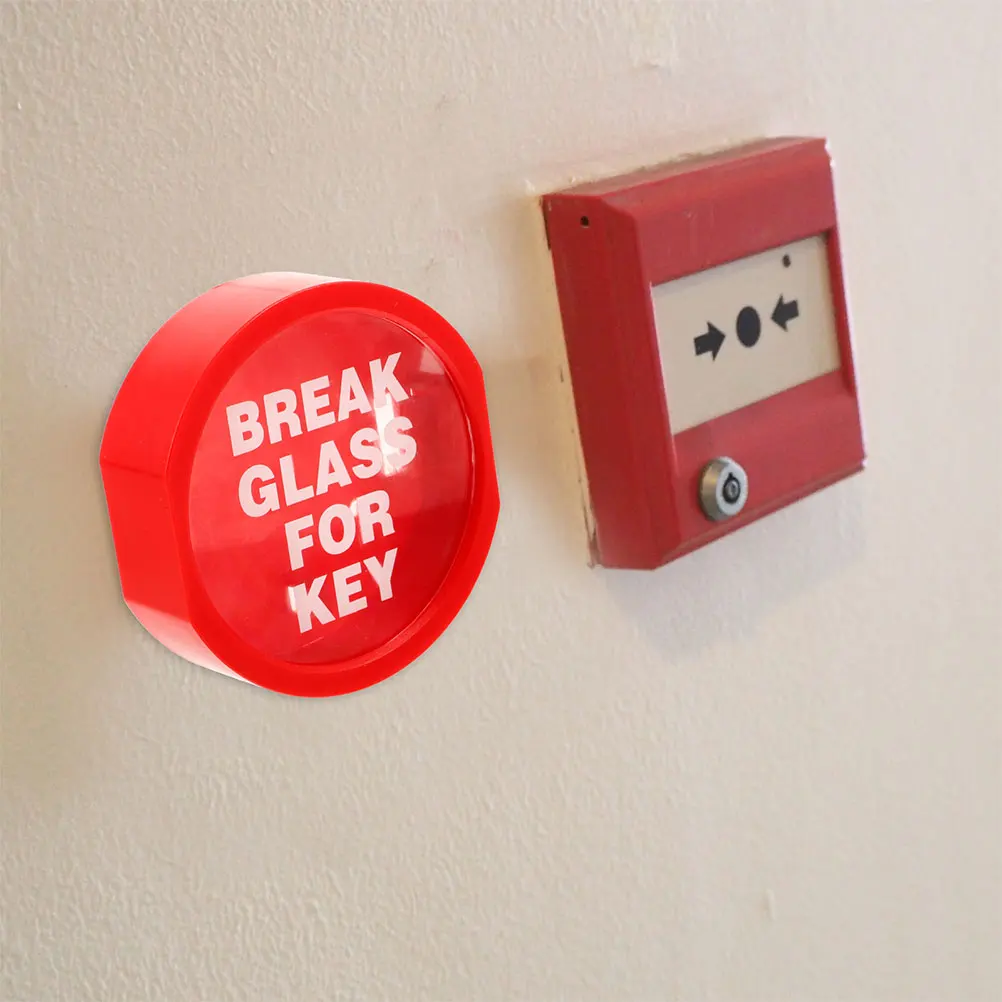 2Pcs Emergency Key Box Wall Mounted Fire Safety Lock Box for Home Glass in Case of Emergency Glass Break