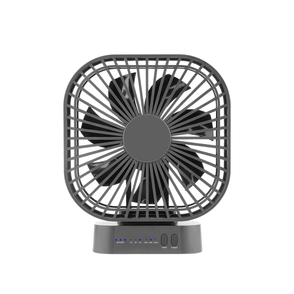 90° Folding Fan 5000MAh Battery USB Timing Cooling Fan Air Circulators Magnet Absorption Silent 3-Speed Strong Wind