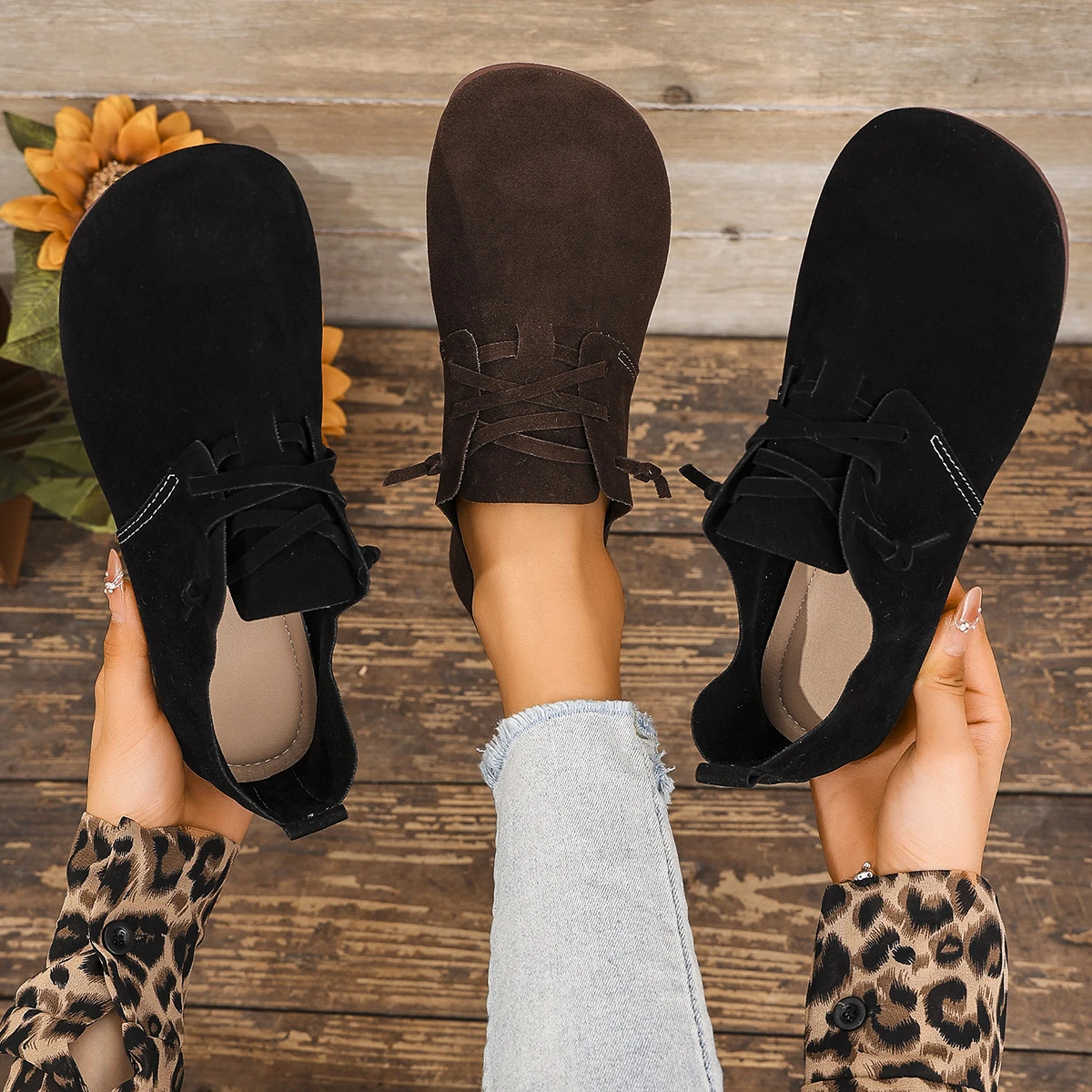 

Женские легкие удобные туфли без шнуровки на плоской подошве в стиле ретро, повседневные женские удобные нескользящие прогулочные лоферы для женщин