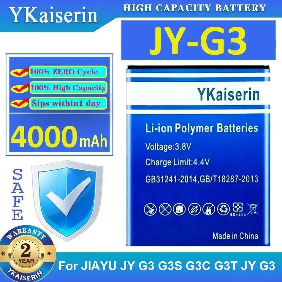 

Mobile Phone Battery 4000Mah High Compatibility JY-G3 For Jiayu JY G3 G3S G3C G3T