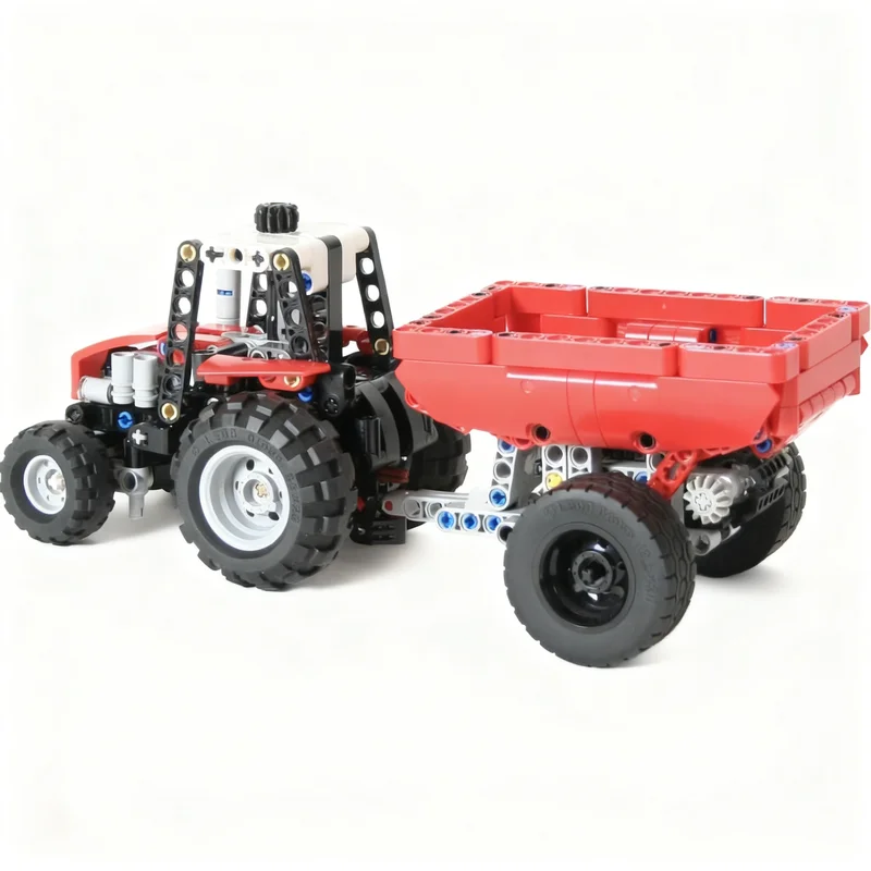 165pcs MOC Mini Grain Cart Technical Model Building Toys Blocks Architecture DIY Creative Education Christmas Gifts Idea