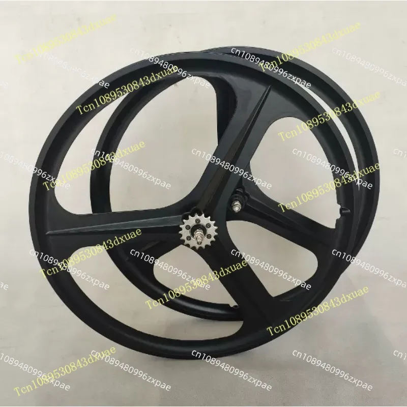 700C Magnesium Alloy 3 Spoke Fixed Gear Wheelset V Brake Single Speed Road Bike Front Rear Wheel